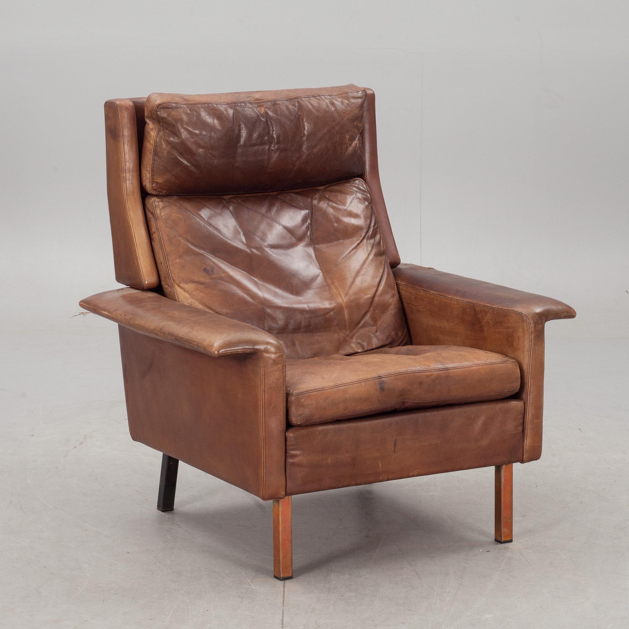 FÅTÖLJ, Arne Vodder för Fritz Hansen, Danmark, etikettmärkt.