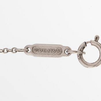 Tiffany & Co, halsband med hänge, hjärta, platina, diamanter och rosa safirer.