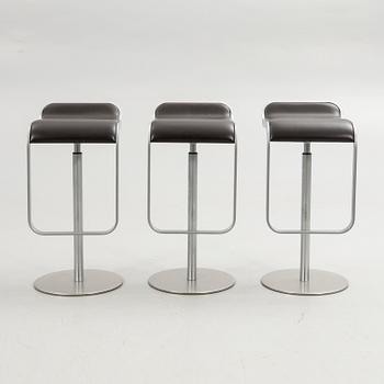 Shin & Tomoko Azumi, bar stools, 3 pcs, "Lem", LaPalma, Italy, 21st century.