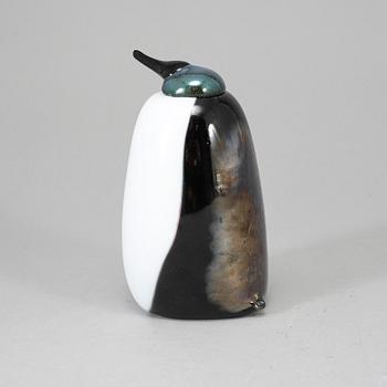 OIVA TOIKKA, a glass bird, large Pinquin Penguin, signed O. Toikka Nuutajärvi.