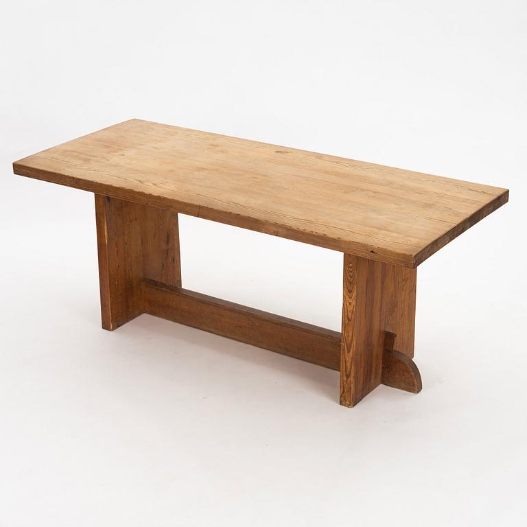 Axel Einar Hjorth, a stained pine 'Lovö' table, Nordiska Kompaniet, Sweden 1930s.