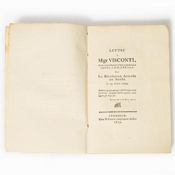 With unique, letterpress dedication leaf, 1773.