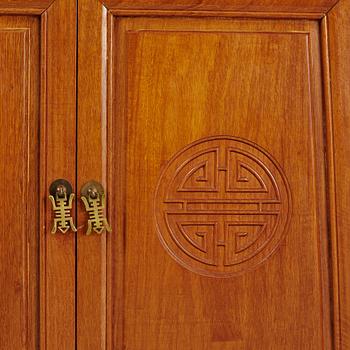 A Chinese hardwood cabinet, second half of the 20th century.