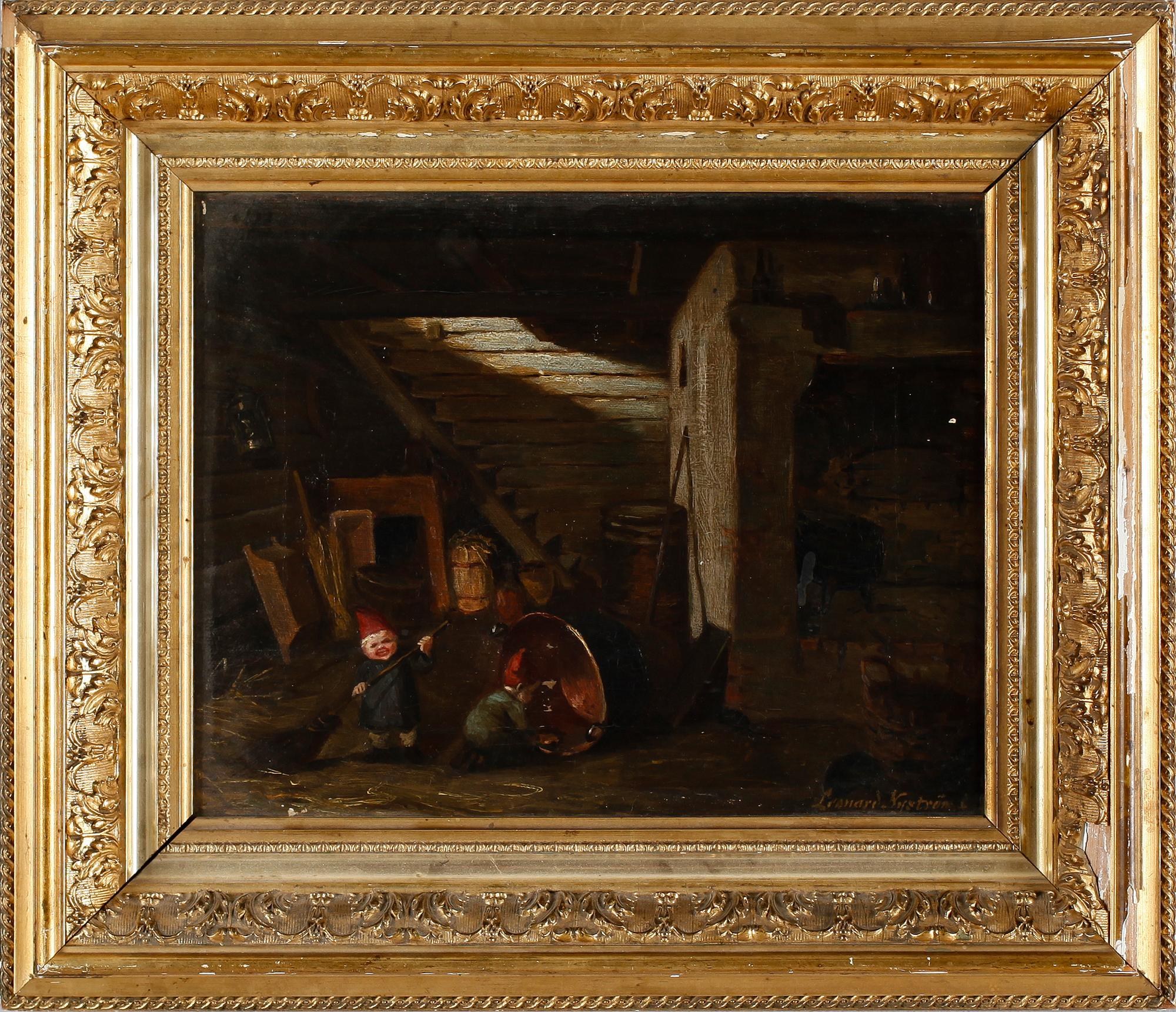 LEONARD NYSTRÖM, olja på duk, signerad.