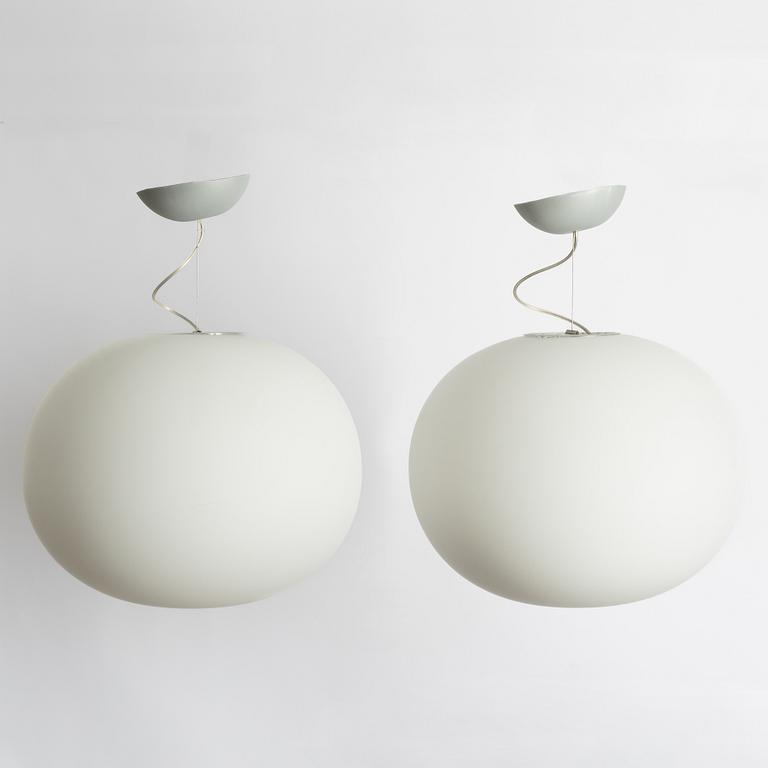 Jasper Morrison, ceiling lamps, a pair, "Glo-Ball S2", Flos, Italy.