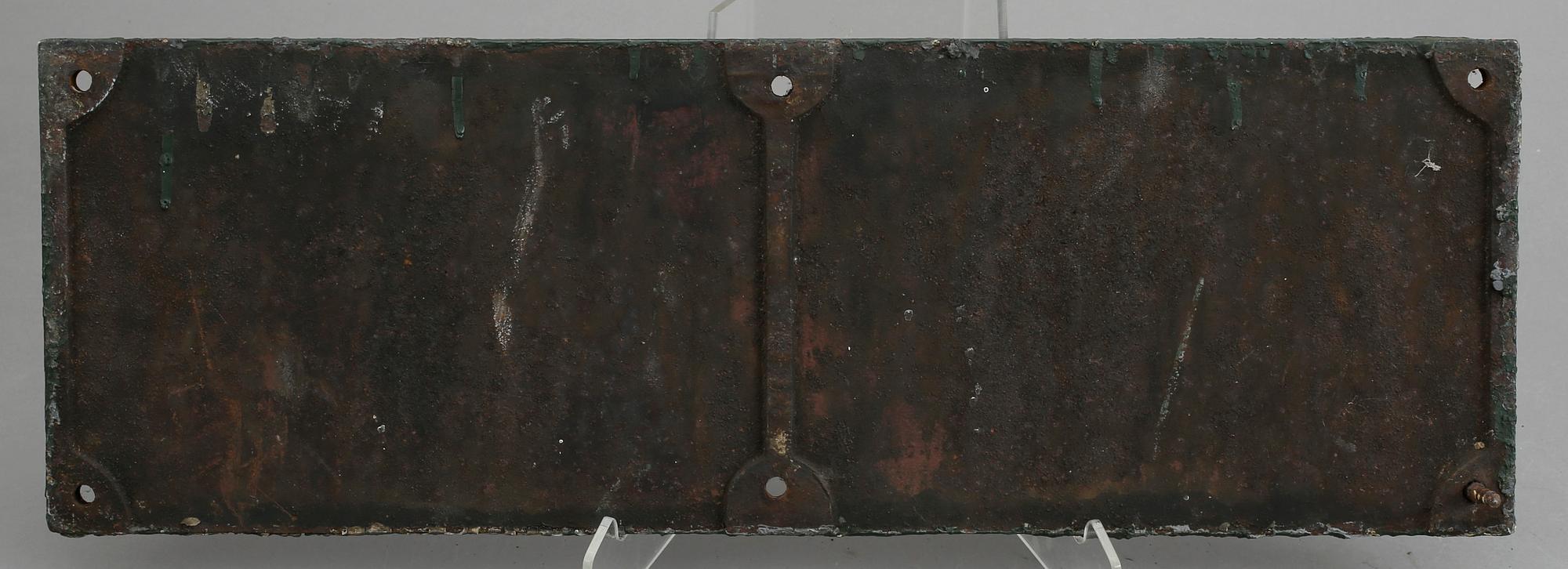 TÅGSKYLT, gjutjärn, 1900-talets början.