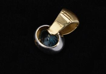 HÄNGE, 14K vitt och gult guld. Topas. Vikt 6,9 g.