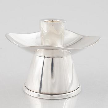 Tore Eldh, candlestick, sterling silver, Ceson, Gothenburg 1973.