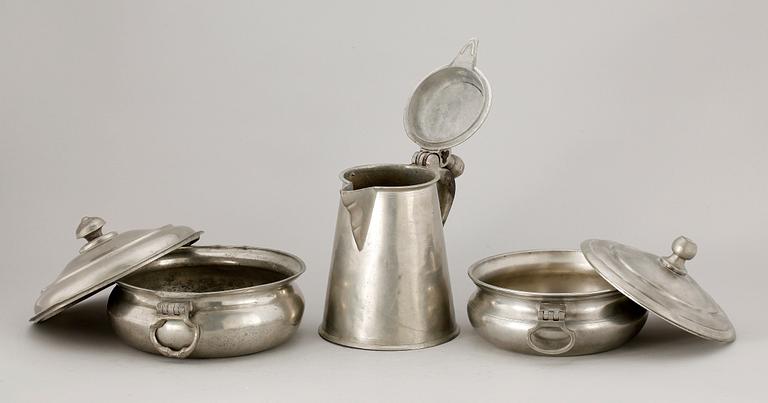 PARTI TENN, 3 delar, Sverige 1800-tal.