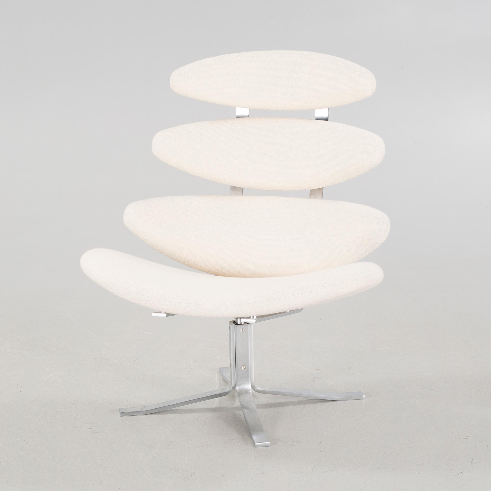 A lounge chair by Poul Volther for Erik Jørgensen in Denmark, model "Corona", around the year 2000.