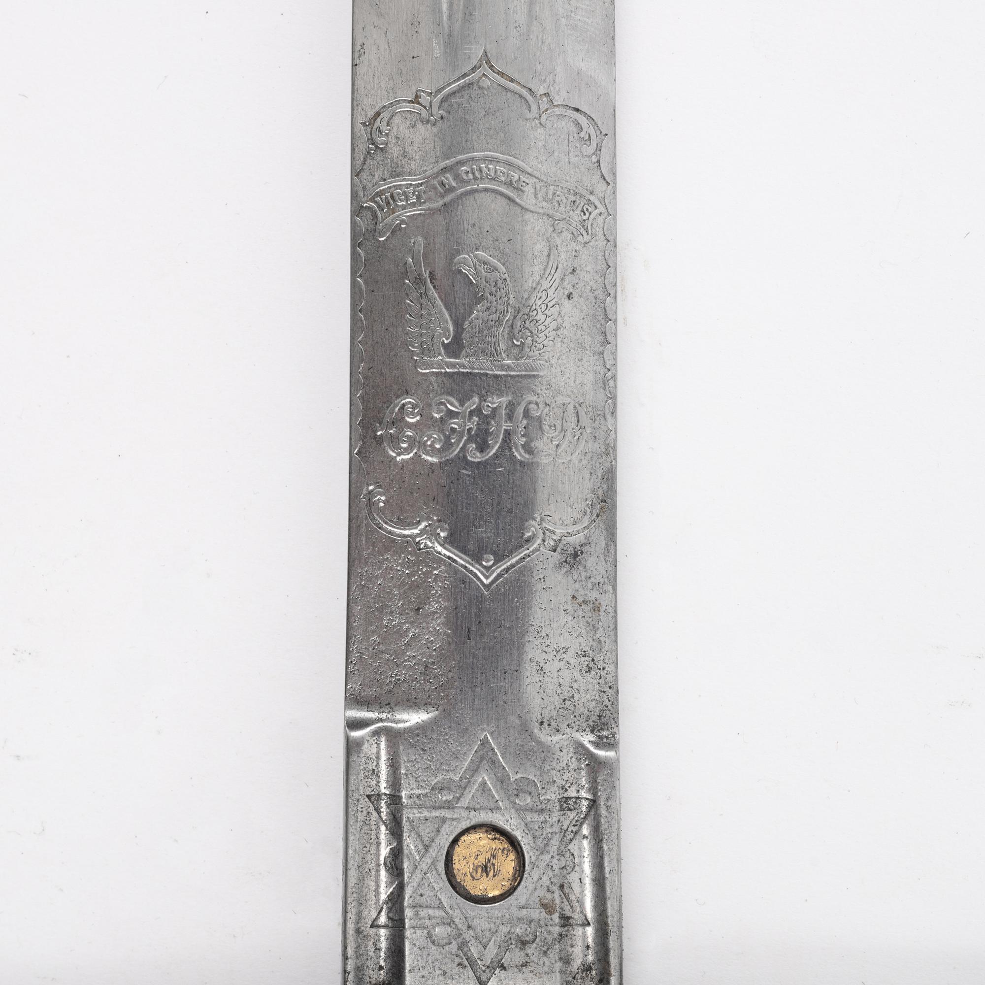 A Scottish infantry officer's sword with cross hilt and field scabbard, by Henry Wilkinson, London.