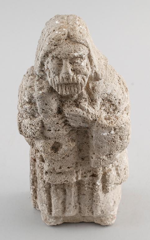 SKULPTUR, kalksten, möjligen 1800-tal eller äldre.