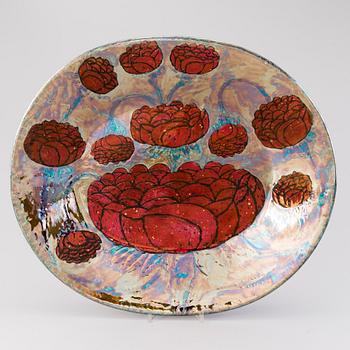 BIRGER KAIPIAINEN, a ceramic bowl, signed Kaipiainen Arabia.