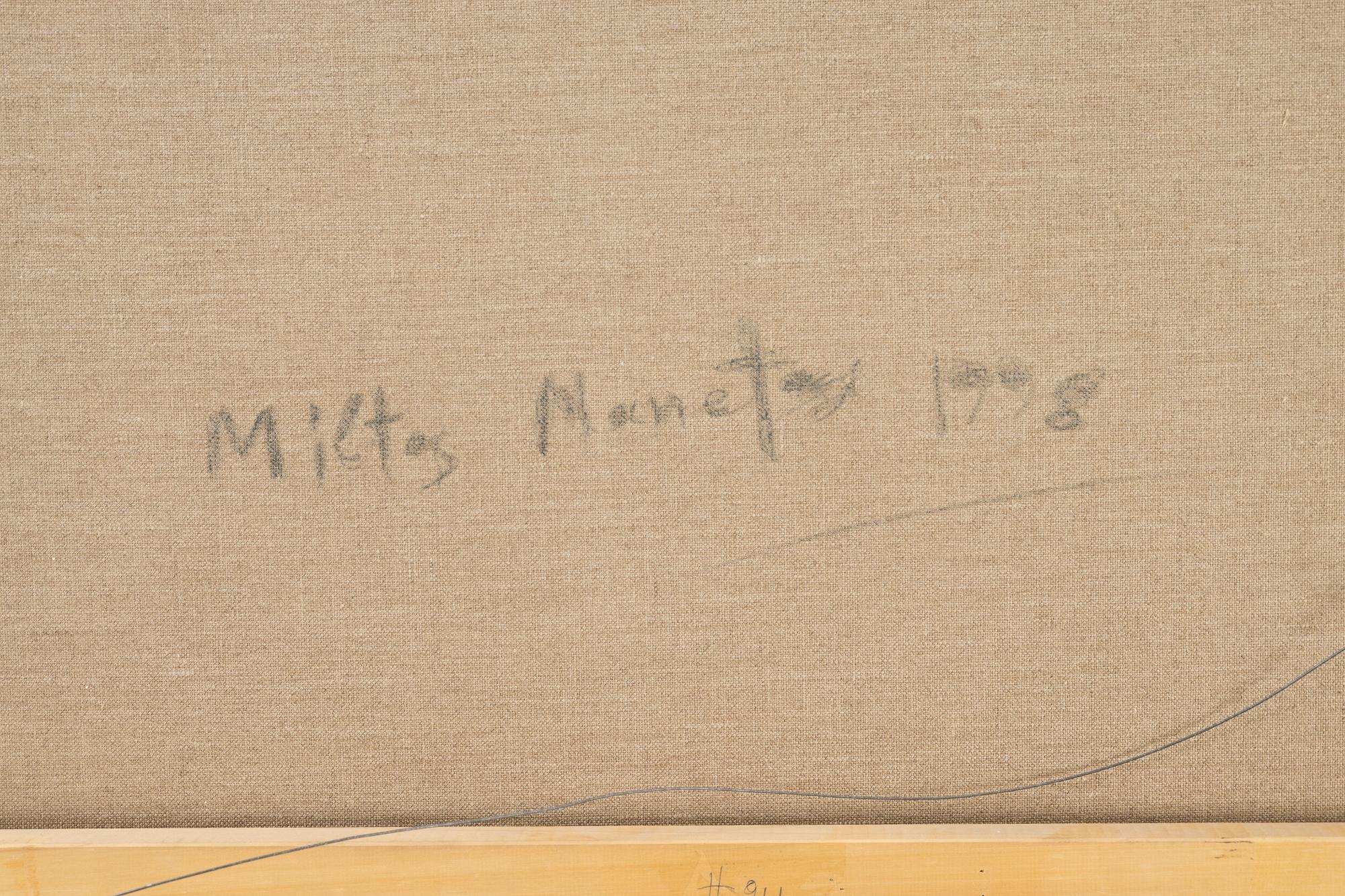 Miltos Manetas, oil on canvas, signed and dated 1998 verso.