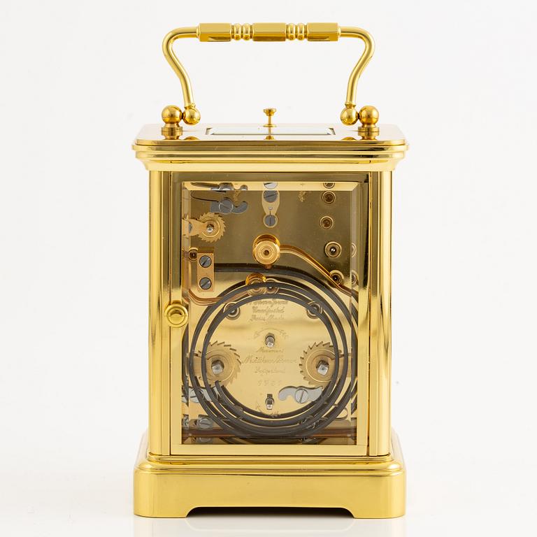 A carriage clock, Matthew Norman, Switzerland, second half of the 20th century.