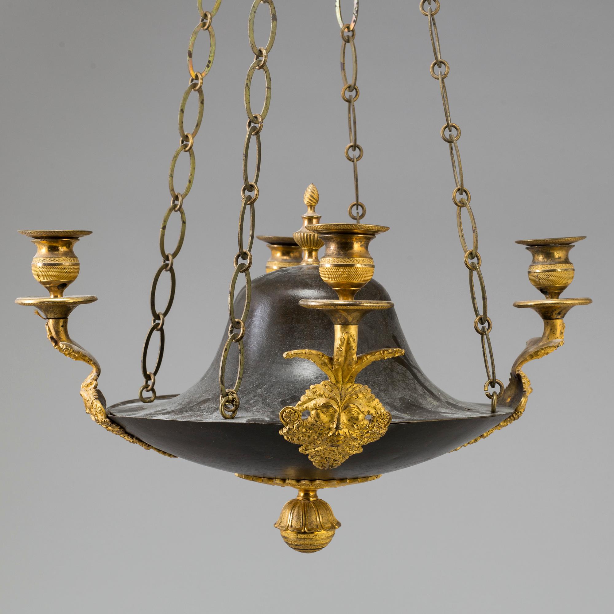 An Empire early 19th century four-light hanging-lamp.