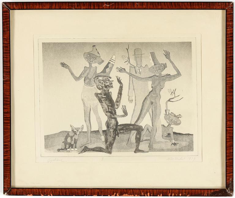 NILS WEDEL, Etsning, signerad samt daterad 1939.