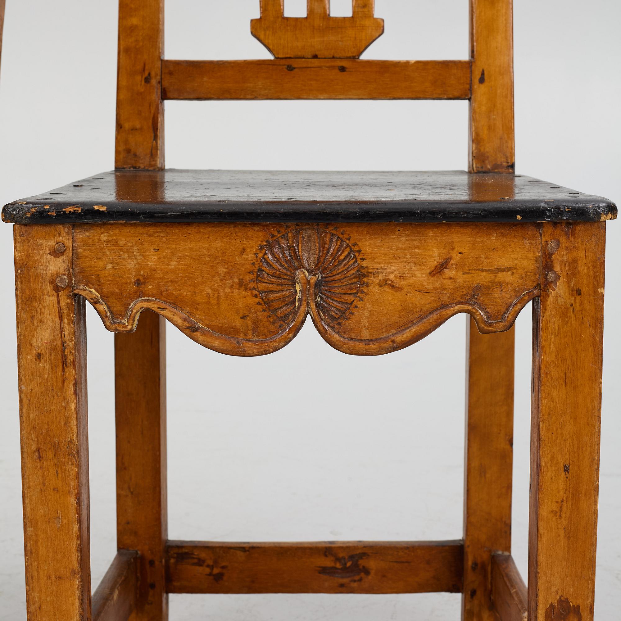 A pair of Swedish 18th/19th century chairs.