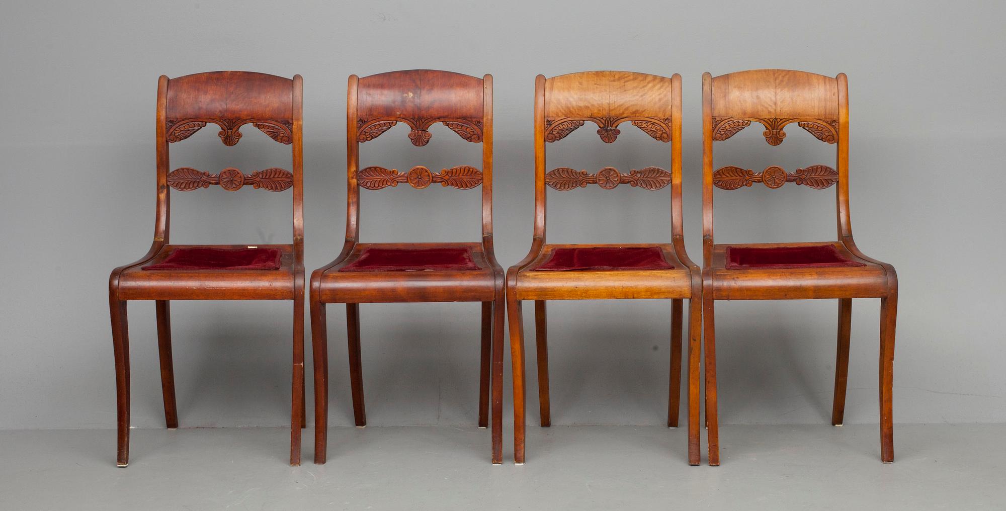 STOLAR, 4 st, biedermeier, Ryssland 1820-1830-tal.