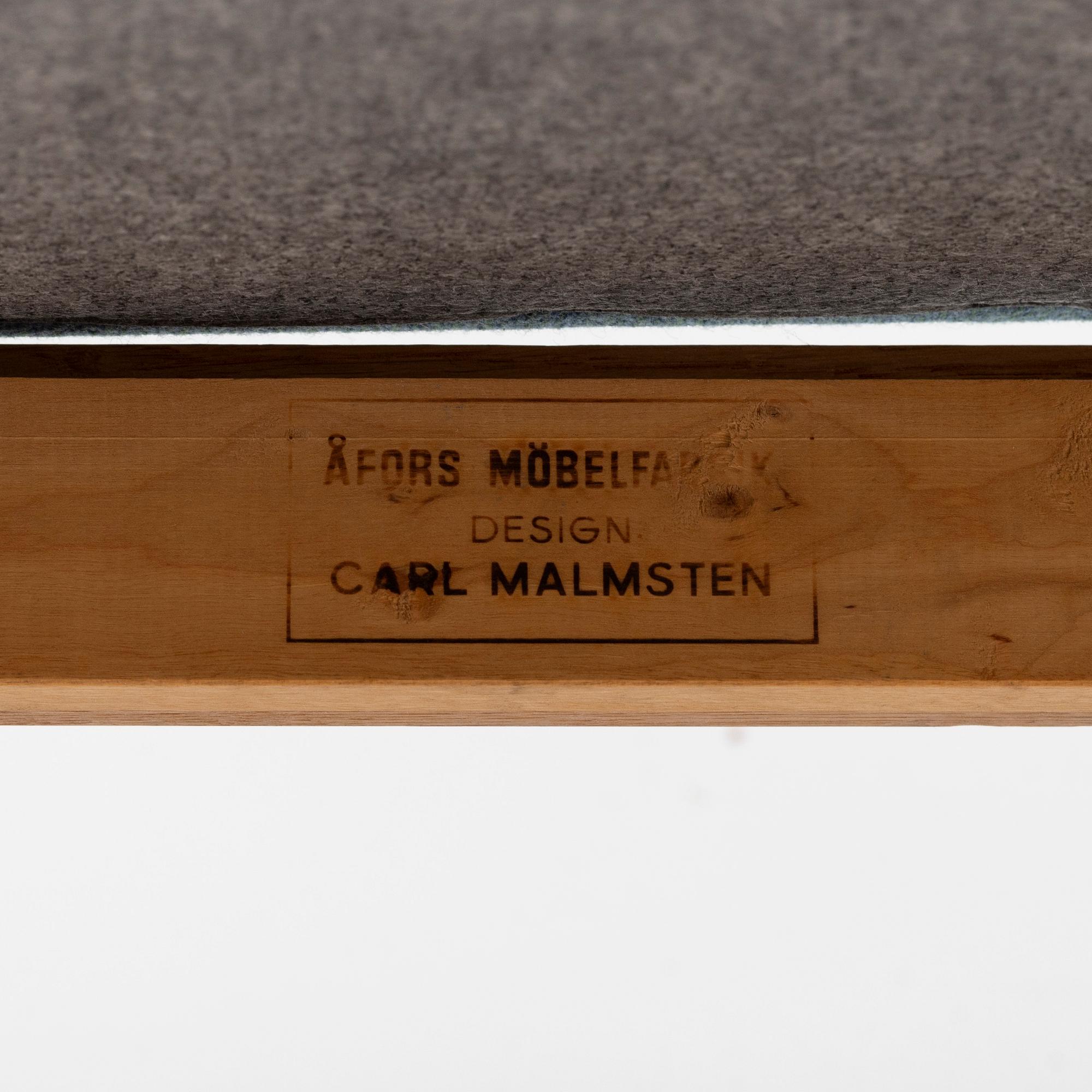 Carl Malmsten, matbord samt stolar, 6 st, "Ambassadör", Åfors Möbelfabrik och Bodafors.