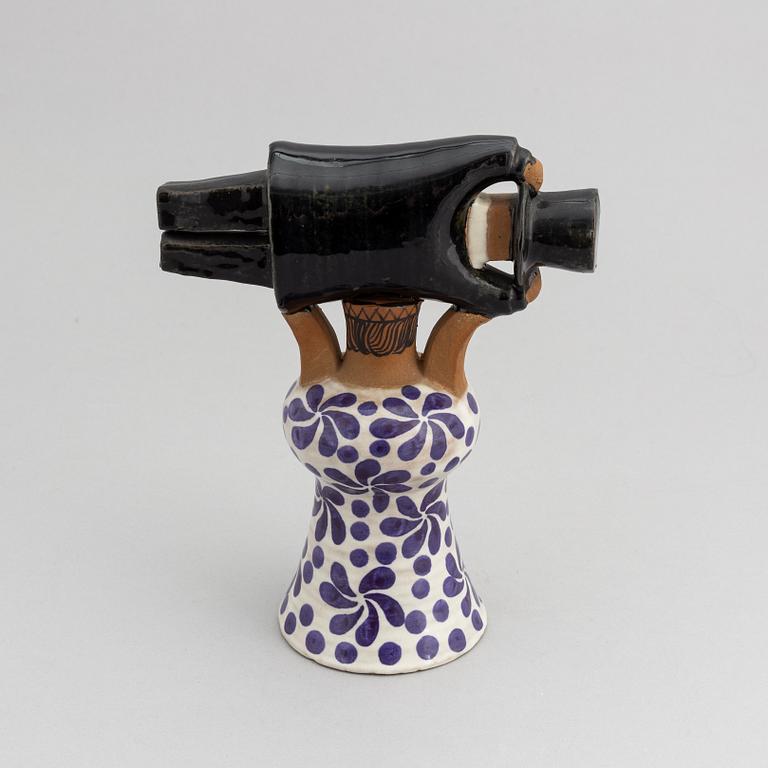 Lisa Larson, a stoneware figurine, 'Samhällsdebatten', Gustavsberg.