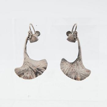 Earrings, a pair, silver, Rey Urban, Stockholm, 1972.