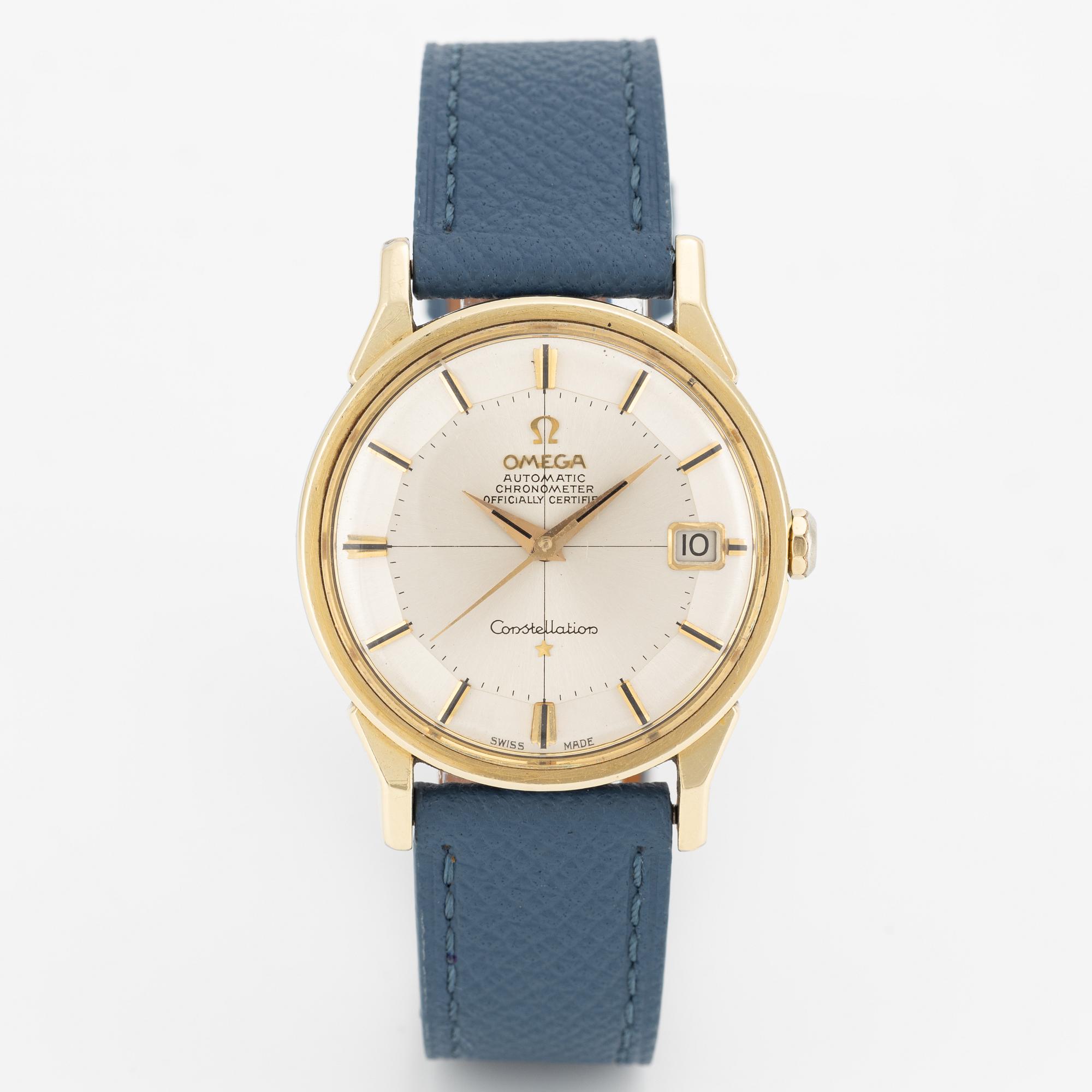 Omega, Constellation, Chronometer, "Pie-Pan", wristwatch, 34 mm.