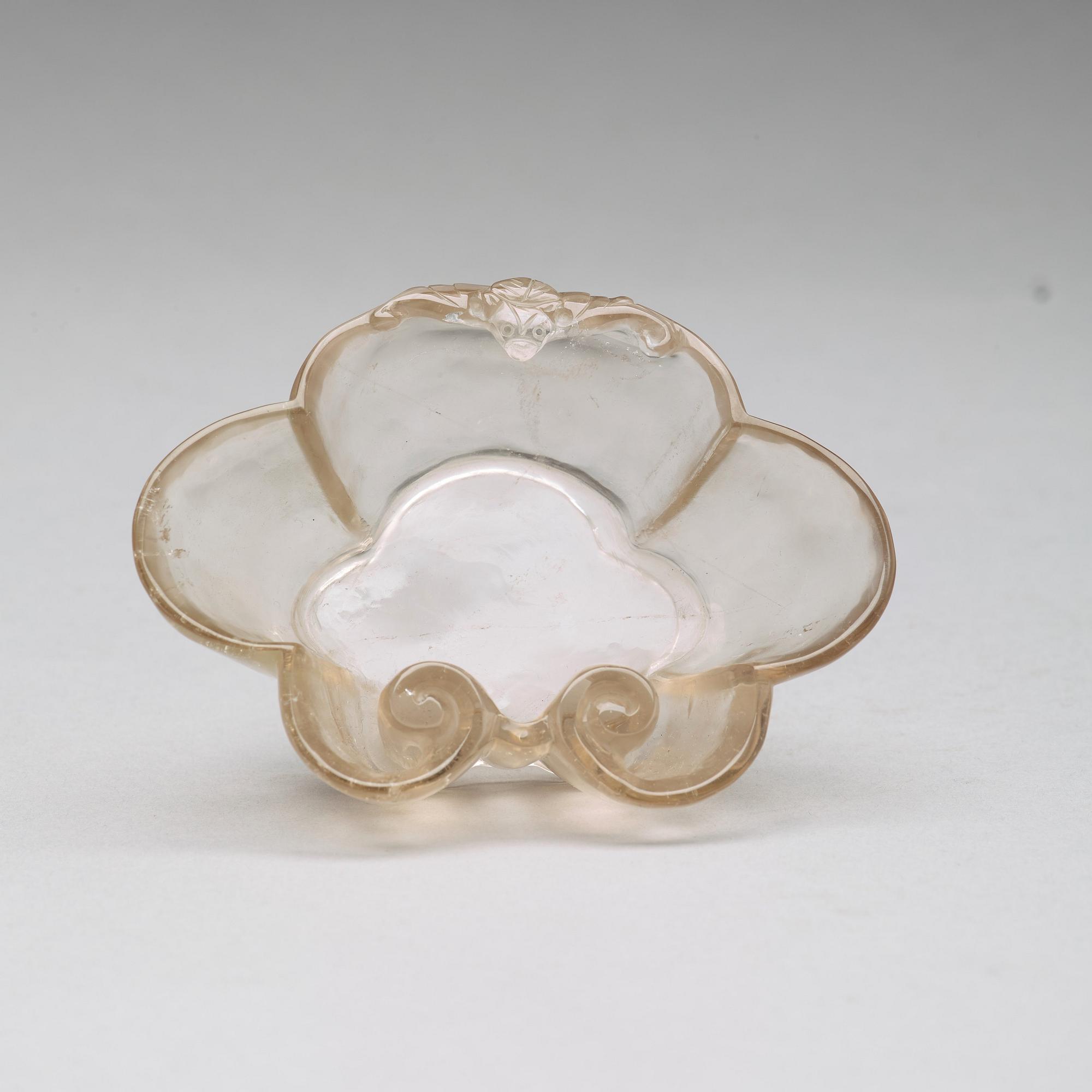 A rock chrystal brush washer, Qing dynasty, 19th Century.