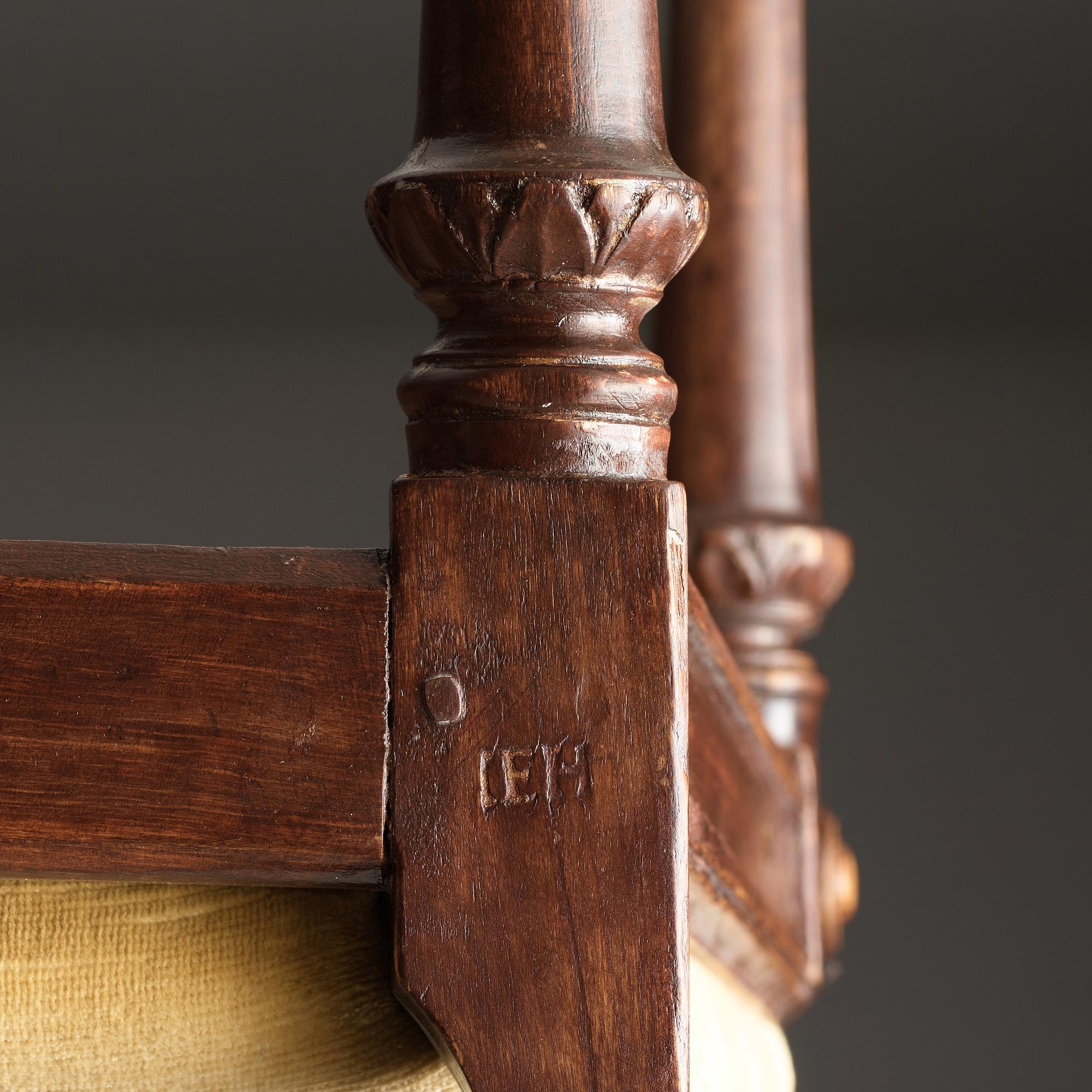 Six Gustavian chairs by Johan Erik Höglander (master in Stockholm 1777).