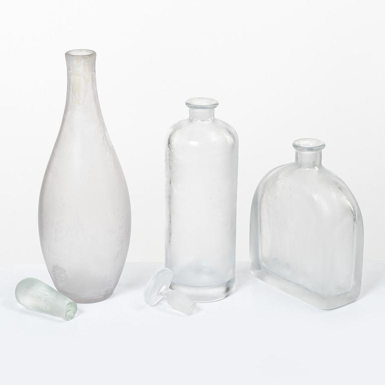 Vicke Lindstrand, servisdelar, 26st, glas, "Iced", Orrefors.