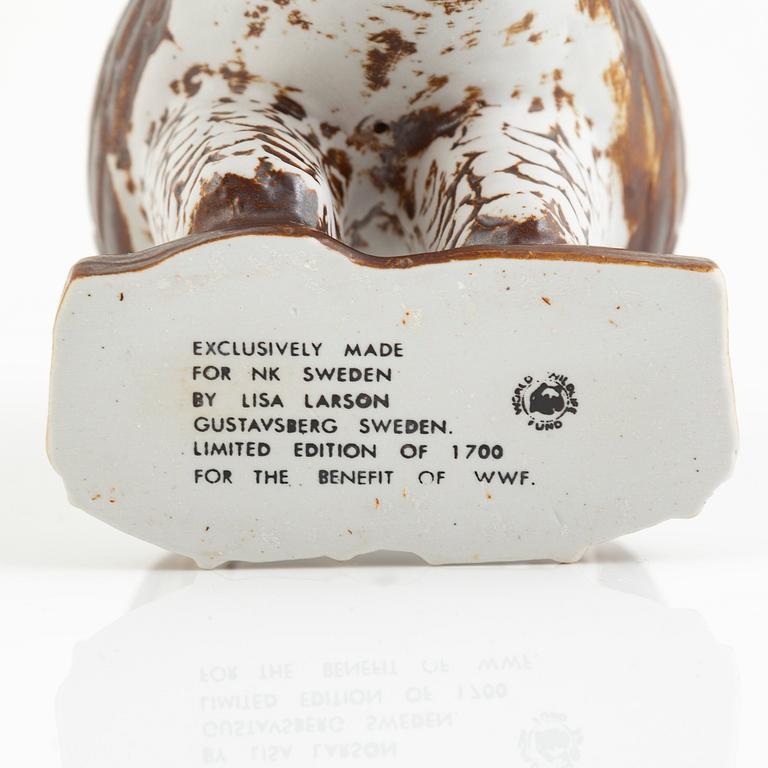 Lisa Larson, two figurines, 'Kungsörn' and 'Pilgrimsfalk', for Nordiska Kompaniet in cooperation with WWF, Gustavsberg.