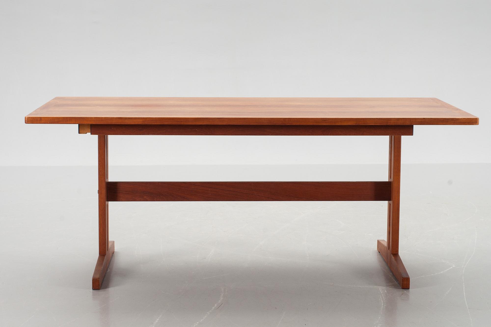 MATBORD samt 6 STOLAR, teak, troligen Skaraborgs Möbelindustri, Tibro. 1950/60-tal.