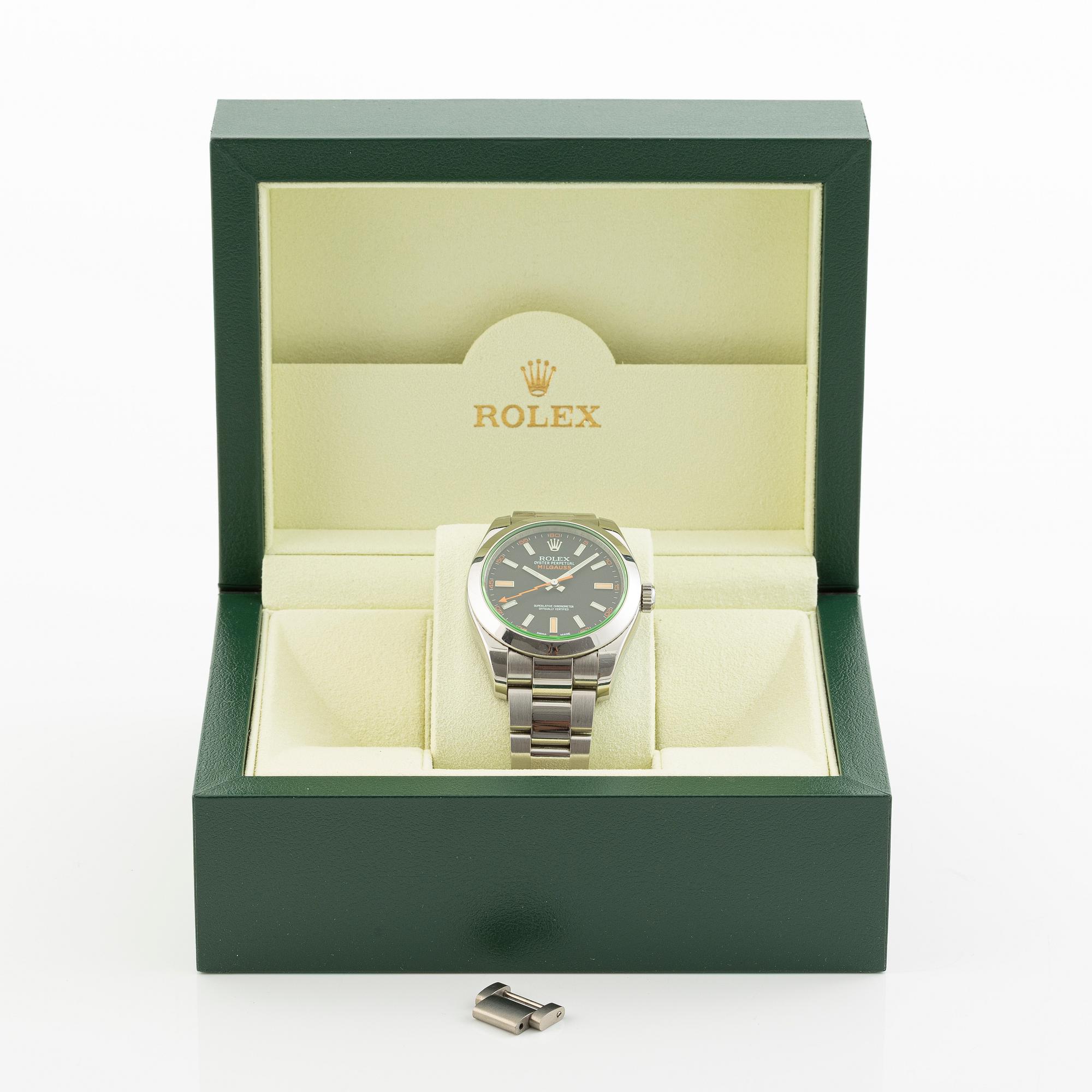 Rolex, Milgauss, armbandsur, 40 mm.