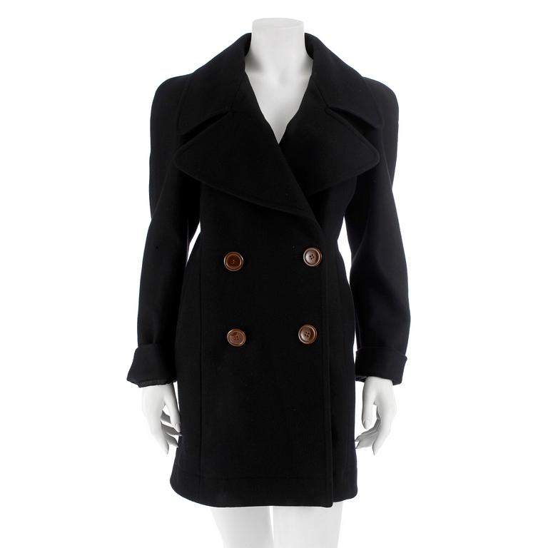 VIVIANNE WESTWOOD red label, a black wool coat, size 44.