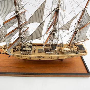 Fartygsmodell "Mentor", byggd av Sten Bergwall 1996.