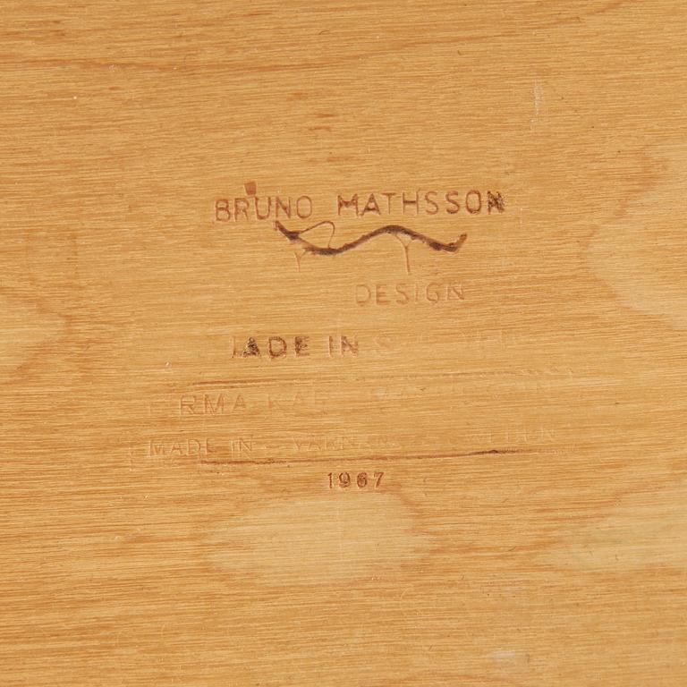 A model T 709 book stand by Bruno Mathsson for Firma Karl Mathsson, dated 1967.