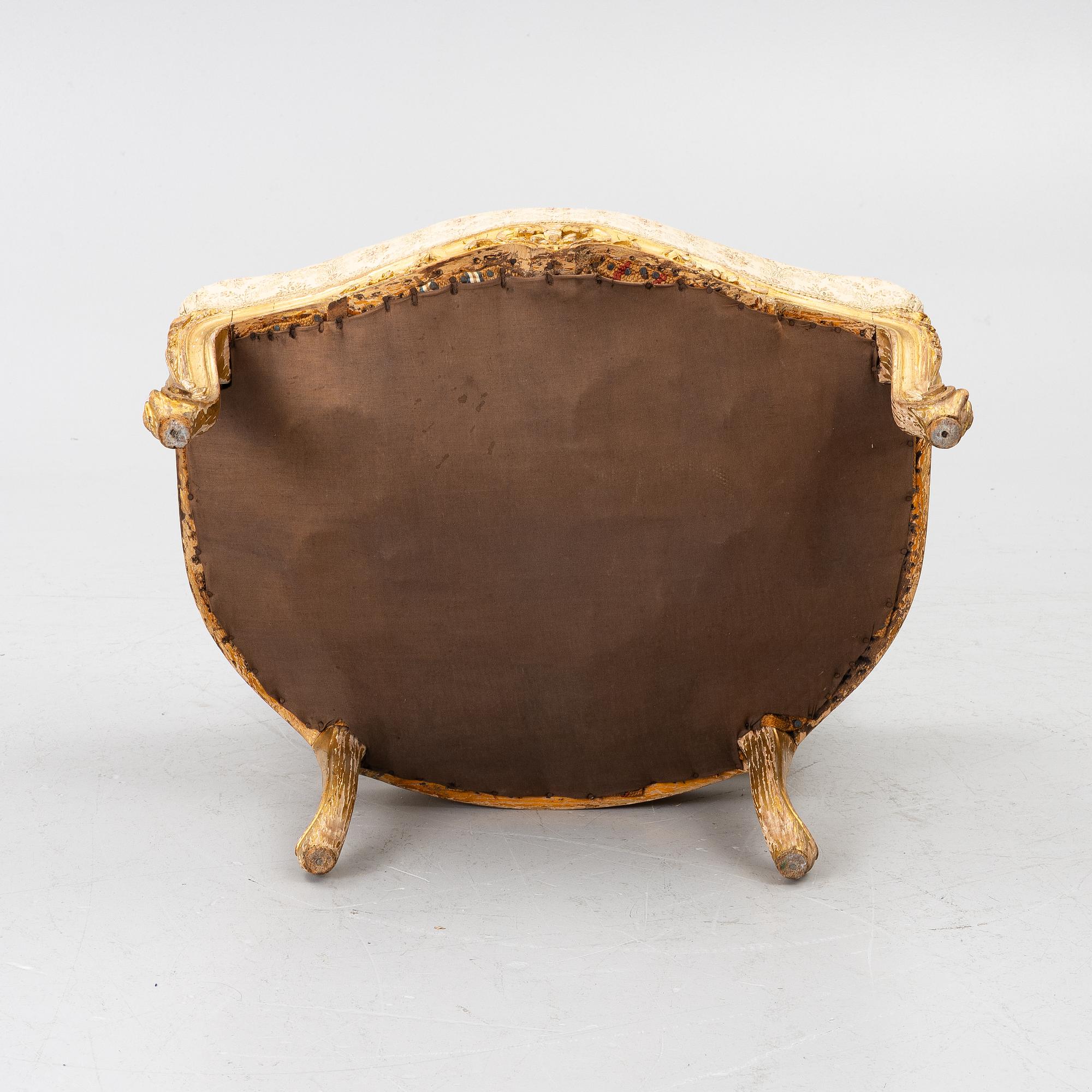 A Rococo style children’s armchair, 19th century.