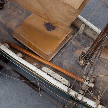 A model of a ship, mid 20th Century.