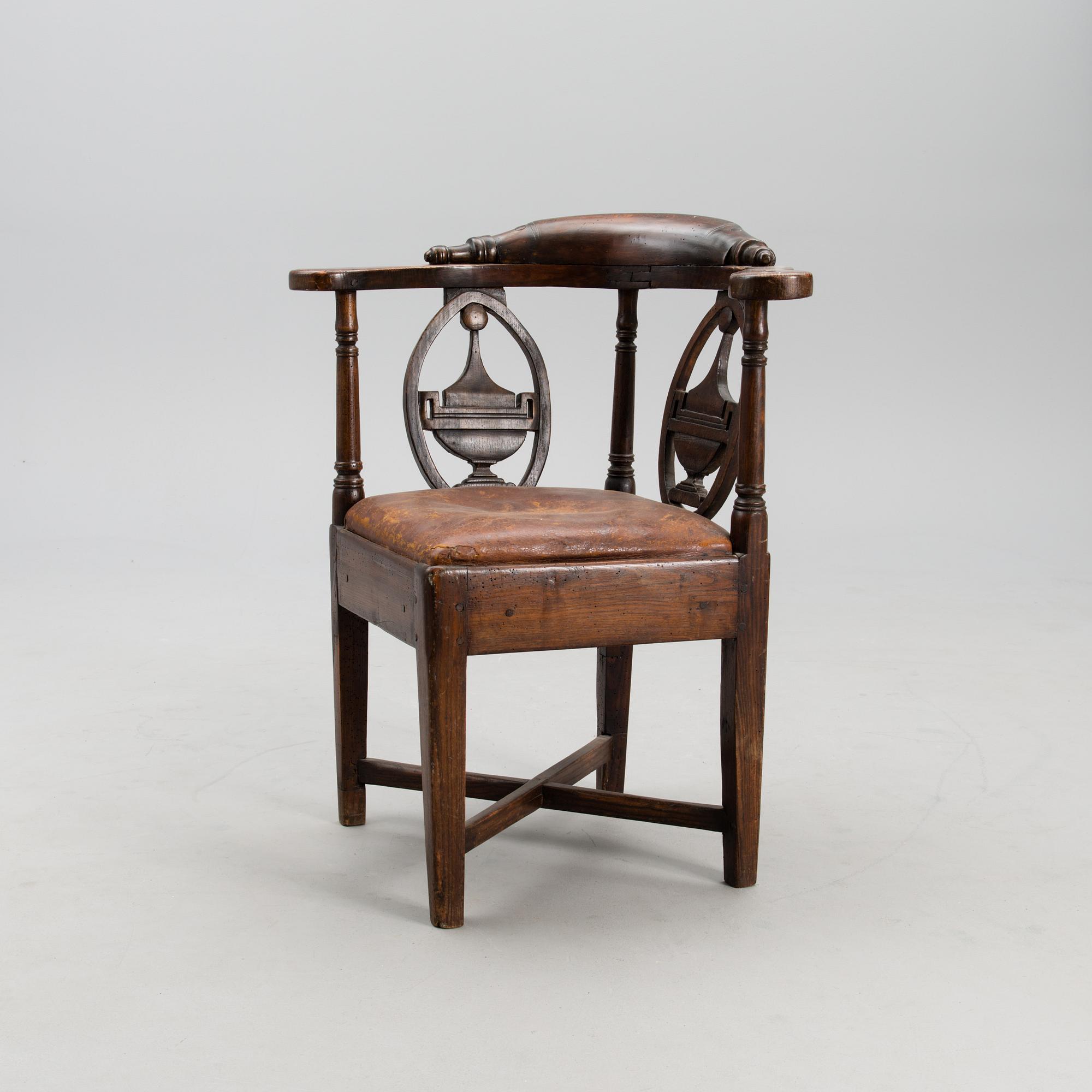 A 18th century corner chair.