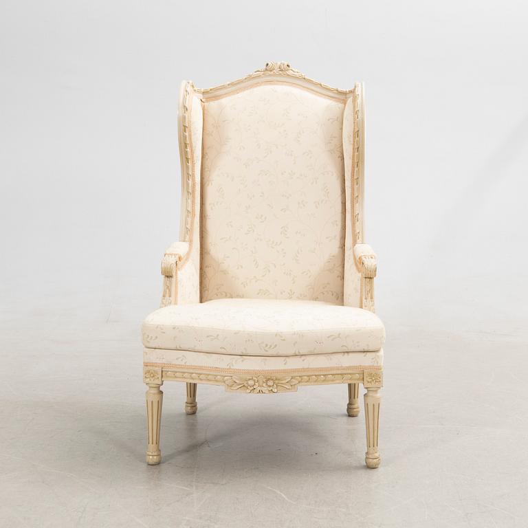 Fåtölj, Bergère, Louis XVI-stil, Frankrike.
