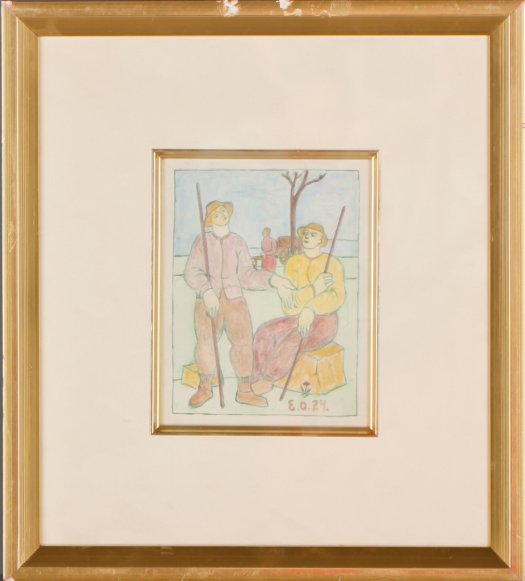 ERIK OLSON, akvarell, monogramsignerad och daterad -24.