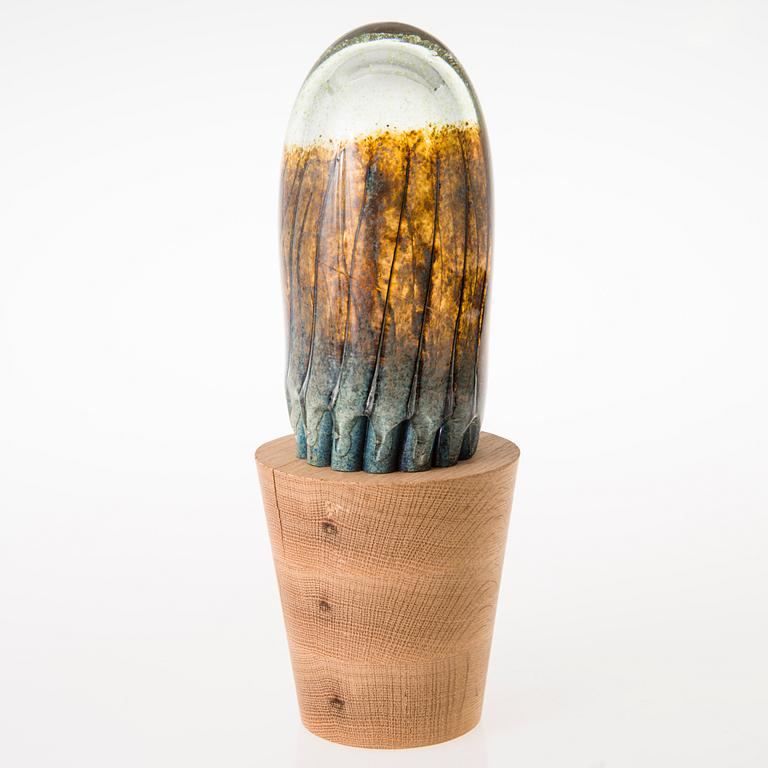 TIINA NORDSTRÖM, a 'Cactus' sculpture signed Tiina Nordström Iittala 1991.