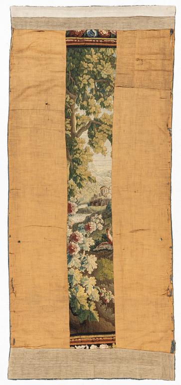 Vävd tapet, "Verdure", gobelängteknik, så kallad "entre-fenêtre", ca 293 x 132,5 cm, signerad M.R.DVBVSON.i.D.