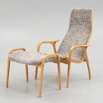 Yngve Ekström, armchair with footstool, 'Lamino', Swedese.