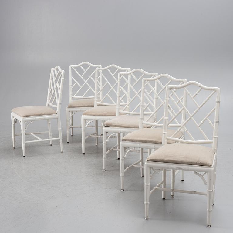 A 7-piece dining group, Miranda of Sweden, late 20th Century.