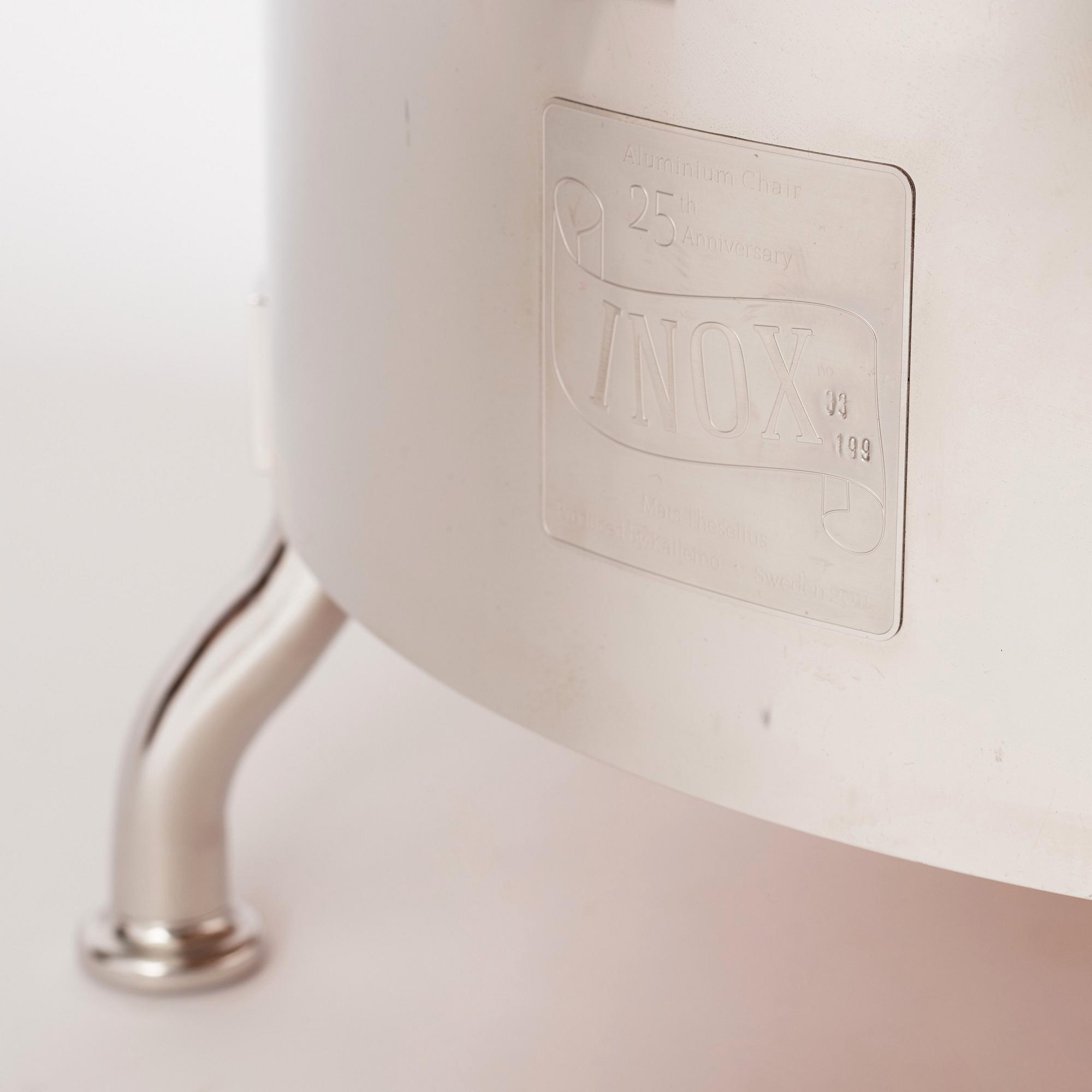 Mats Theselius, an 'Inox' armchair, ed. 33/199, for Källemo, Sweden post 2015.