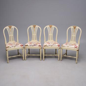 STOLAR, 4 st, gustaviansk stil, 1900-talets mitt/andra hälft.