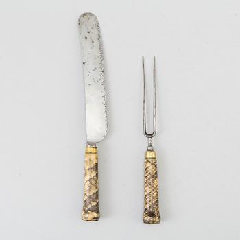 A pair of 18th century fork and knife.