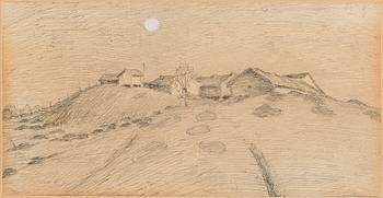 Venny Soldan-Brofeldt, a pencil drawing, unsigned.