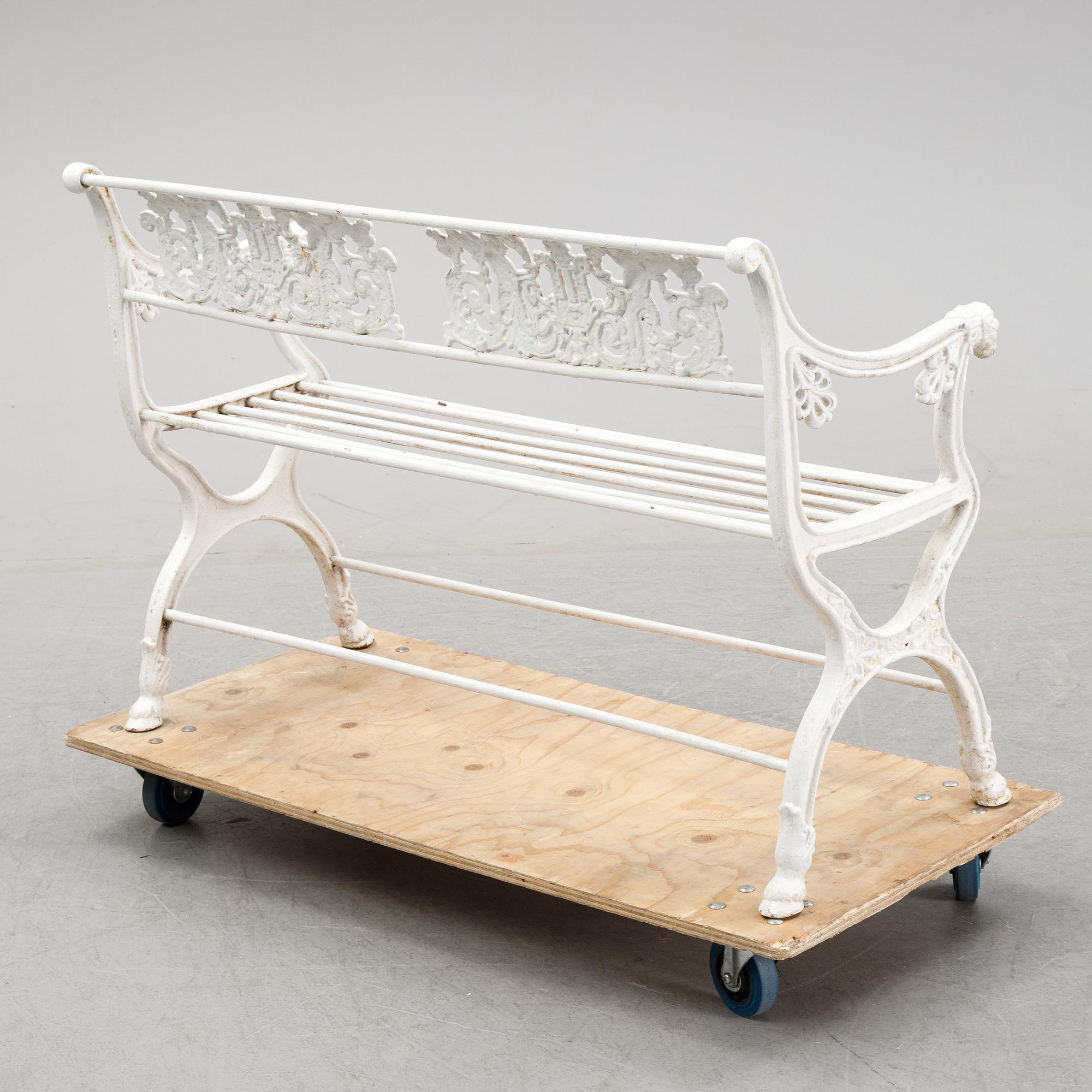 A 20th century cast iron sofa after a model by Karl Friedrich Schinkel.